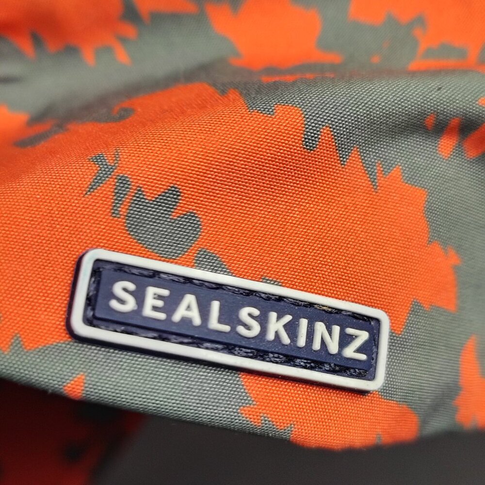 Sealskinz Rain Hat Cap Strap Back Orange Grey AOP Duck Panel Packable Hiking - Picture 11 of 13